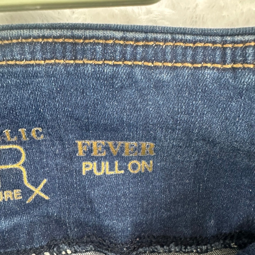 Rock & Republic Fever Pull On Jeans Women 18 Blue RX Slimming Skinny Stretch - Picture 3 of 8